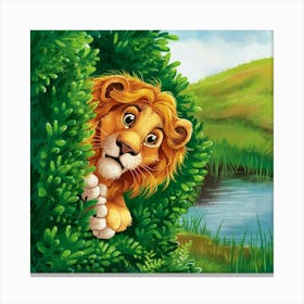 A Whimsical Illustration Featuring A Charming Lion Gfj9blwqqrma Lpghmmitg Maa2ma6lqcqte5brs2drtw Canvas Print