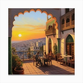 Sunset In Morocco 1 Canvas Print