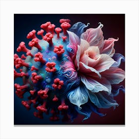 Coronavirus Flower Canvas Print