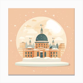 Helsinki Finland Snowglobe Canvas Print