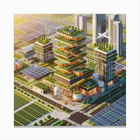 Futuristic Cityscape 65 Canvas Print