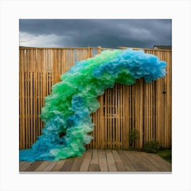Blue And Green Wave Canvas Print