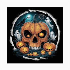 Steampunk Halloween Pumpkin Canvas Print