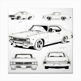 Chevrolet Chevelle 1 Canvas Print