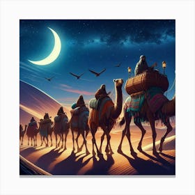 Bedouin Caravan Night Travel 1 Canvas Print