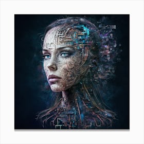 Cyborg Woman Canvas Print