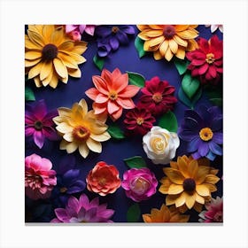 Paper Flowers 7 Canvas Print