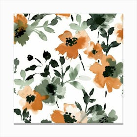 Orange Flowers 4 Canvas Print