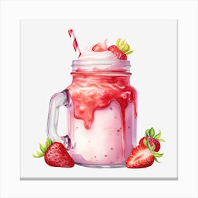 Strawberry Milkshake 38 Canvas Print