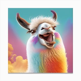 Rainbow Llama 1 Canvas Print