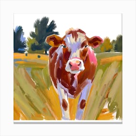 Hereford Cow 02 Canvas Print