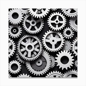 Gears Background 5 Canvas Print