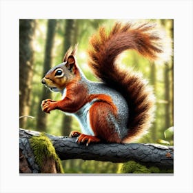 Squirrel In The Forest 416 Canvas Print