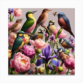 Tropical birds Canvas Print