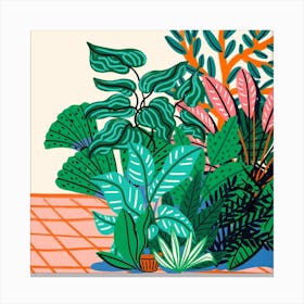 Plant Study Square Canvas Print