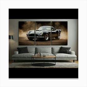 Black Sports Car Canvas Print