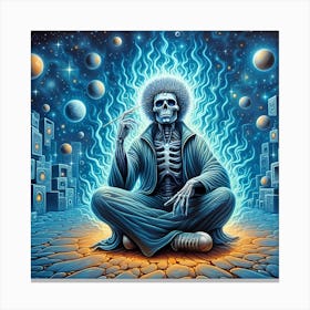 Psychedelic Skeleton 1 Canvas Print