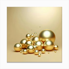 Golden Spheres Canvas Print