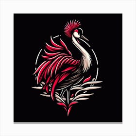 Red Crane Canvas Print