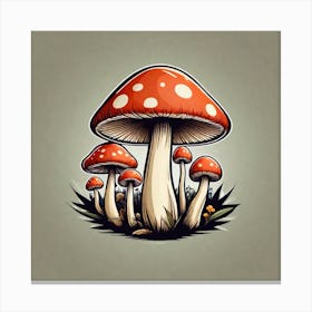 Mushroom Illustration 4 Canvas Print