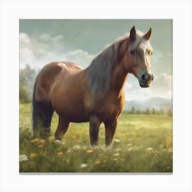 Horse In The Meadow 6 Canvas Print