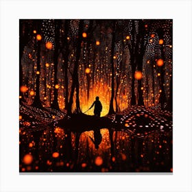 Fireflies In The Forest 1 Canvas Print