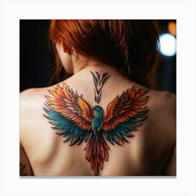 Phoenix Reborn Tattoo Canvas Print