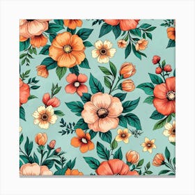 Floral Pattern 11 Canvas Print