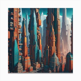 Futuristic City 44 Canvas Print