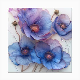 Blue Poppies Canvas Print