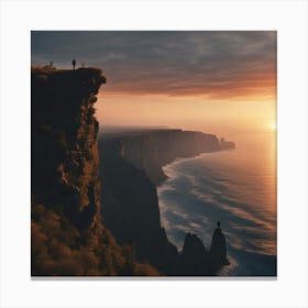 Sunset On The Cliffs Canvas Print