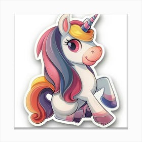 Unicorn Sticker 17 Canvas Print