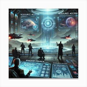 A Sci Fi Depiction Of The Shadow Council Leaders Resource Access Canvas Print