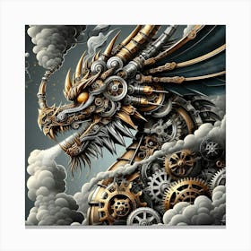 Steampunk Dragon 4 Canvas Print