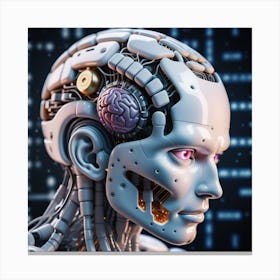 Robot Head 37 Canvas Print