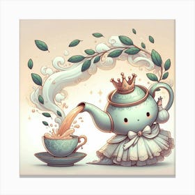 Kawaii Teapot Canvas Print