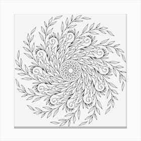 Leaf Mandala 10 Canvas Print