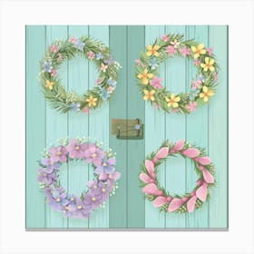 Spring Wreaths Canvas Print