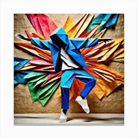 Origami Dancer 123 Canvas Print