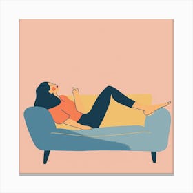 Woman in Relaxing Mood Canvas Print