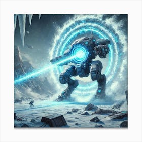 A Futuristic Sci Fi Depiction Of A Frostwave Slam Canvas Print