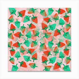 Strawberry Pattern Canvas Print