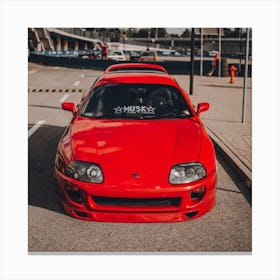 Red Toyota Supra Canvas Print