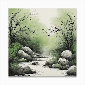Chinese Ink Painting 1 Canvas Print