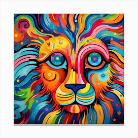 Colorful Lion 2 Canvas Print