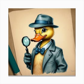 Detective Duck 26 Canvas Print