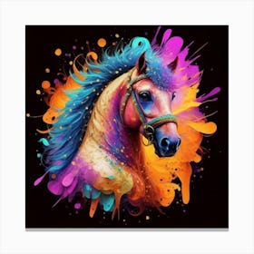 Colorful Horse Painting Canvas Print