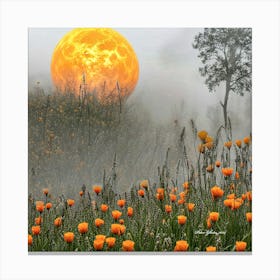 Misty Spring Flowers By Peter Ghetu 2024 Canvas Print