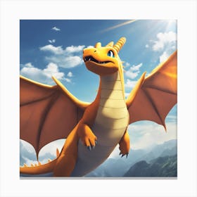 Dragon In The Sky Canvas Print