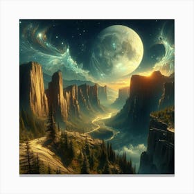 Night In The Mountains 4 Canvas Print